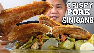 CRISPY PORK SINIGANG  INDOOR COOKING  MUKBANG PHILIPPINES [upl. by Worra217]