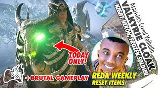 VALKYRIE CLOAK Assassins Creed Valhalla REDA Weekly Reset FEB 2021 Opals Brutal Gameplay [upl. by Nywde312]