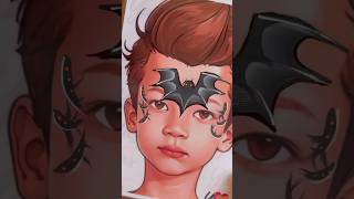 Morceguinho 🦇halloween pinturafacial facepaint pinturainfantil tutorial [upl. by Clements]