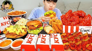 ASMR MUKBANG KFC 양념 치킨먹방 치즈 햄버거 치즈스틱 후라이드치킨 amp 레시피 CRISPY FRIED CHICKEN CHEESE BURGER EATING SOUND [upl. by Daren]