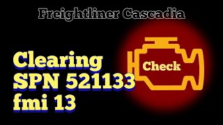 Spn 521133 fmi 13 Check Engine Light  Engine light on freightliner cascadia [upl. by Drofnas458]