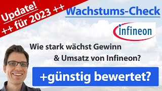 Infineon Aktienanalyse 2023 Wie stark wächst GewinnUmsatz günstig bewertet [upl. by Auqenehs]