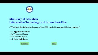 Exit exam for information technology 2016 EC  part5 [upl. by Leach409]