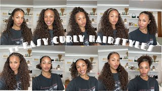 TUTORIAL  11 EASY CURLY HAIRSTYLES [upl. by Slyke]