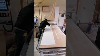 Cutting Avonite Solid Surface Countertop On Our CNC Router [upl. by Ordnazil]