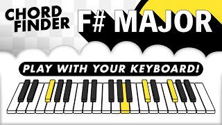 F Sharp Major Key  Play with keyboard  CHORD FINDER  Press 17 on Keyboard [upl. by Caleb991]