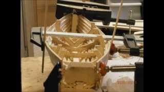 Yorkshire Coble scale model buildtime lapse [upl. by Noj342]