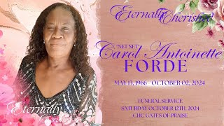 Celebration of Life  CAROL ANTOINETTE FORDE [upl. by Heinrick4]