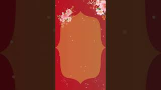 Red and Cream Traditional Floral Wedding Invitation Animated Mobile Video Free amp blank With demo [upl. by Av]