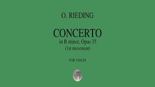 O RIEDING  Violin Concerto in B minor Op 35 1st mov  Piano accompaniment [upl. by Anaiad]