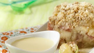 Recette Crumble pommes  rhubarbe [upl. by Aloin]