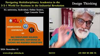 241111 Design Thinking International Conference KL university Hyderabad Online Session DrTPS [upl. by Aiclef]