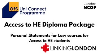 Law Personal Statement support for Access to HE students  University of Westminster [upl. by Cahilly]