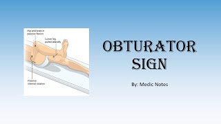 Obturator sign pathophysiology [upl. by Aubyn]