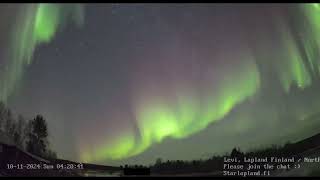 033 20241110 Northern Light Live Levi Finland [upl. by Ahsiyn128]