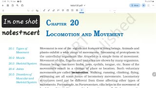 locomotion and movement in one shot class 11  easy neet learning [upl. by Stieglitz846]