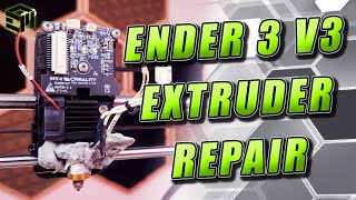 Repair Creality Ender 3 V3 and V3 PLUS Extruder and Hot End Jam Unclog and Disassemble Print Head [upl. by Atikel]