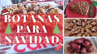 Botanas para Navidad 🎄 Dátiles rellenos  Salchichas con tocino dulce y queso crema con nueces [upl. by Deb]