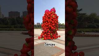 Fruit on the right touch🍑🍑🥔🍅3D Special Effects 3D Animation shorts vfxhd cartoon [upl. by Spector]