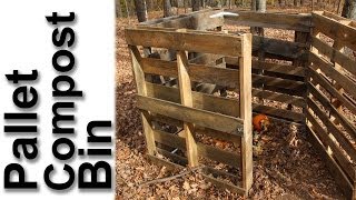 Pallet Compost Bin  GardenFork [upl. by Bashee142]