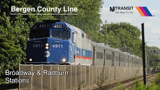 NJ Transit Bergen County Line Broadway amp Radburn Station Action 81923 [upl. by Emogene856]