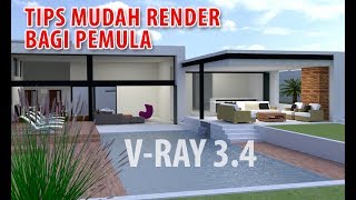 Cara Mudah Render Rumah dengan VRay di Sketchup untuk Pemula [upl. by Erdnaet]