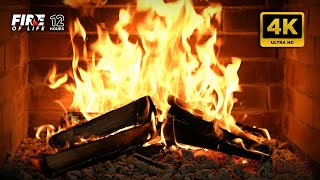 🔥 Christmas Fireplace Ambience in 4K UHD Fireplace with Crackling Fire Sounds ASMR Fire Sounds [upl. by Llyrpa]