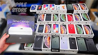 APPLE STORE JACKPOT DUMPSTER DIVING APPLE STORE FOUND APPLE WATCH  APPLE TIME CAPSULE  iPHONES [upl. by Opalina]