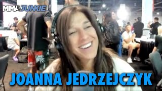 Joanna Jedrzejczyk Talks Fan DCK PICS Love For Boxing Wanting to Go to Machu Picchu More [upl. by Noe]