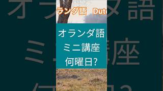 これは何曜日？英語と似てる？入門オランダ語 初心者のためのミニ講座【曜日】基本単語 オランダ語 英語 曜日 入門初心者 単語帳 単語 [upl. by Celie570]