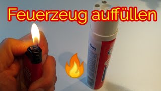 Feuerzeug auffüllen Feuerzeug nachfüllen Gasfeuerzeug Feuerzeuggas Gas für Feuerzeug füllen [upl. by Maribelle643]