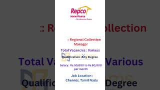 Repco Home Finance Recruitment 2024 newjobvacancy job [upl. by Ennoryt]