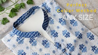 How to Cut Stand Collar Easy Tips  Collar Kurti Neck Design with Button Placket [upl. by Aiciram]