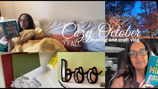 Cozy October Crafting and Reading vlog [upl. by Elleinod]