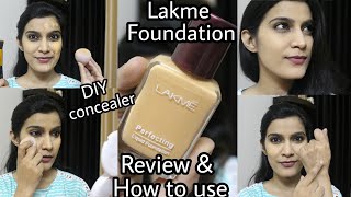 Lakme Perfecting Foundation  Review amp How to use With Tips  Affordable Foundation [upl. by Anorahs]