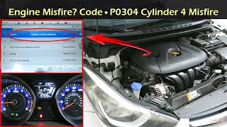 P0304 Cylinder Misfire  Troubleshoot Engine Misfire Problem [upl. by Attelrahs96]