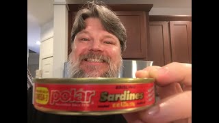 Polar Brisling Sardines Smoked in Olive Oil Taste Test amp Food Review [upl. by Onia]