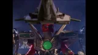 Red Armored Ranger Finisher Battlizer  Lost Galaxy  Power Rangers Official [upl. by Emya]