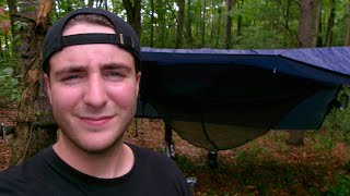 2 Days Solo Camping Exploring a New Trail Hammocking amp Fishing Fail Adventure [upl. by Leumel]