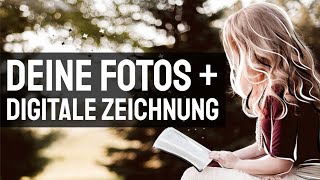 Digitale Zeichnung über dem Foto 📷 Kreative Idee für deine Fotos  Schritt für Schritt Anleitung [upl. by Neelat755]