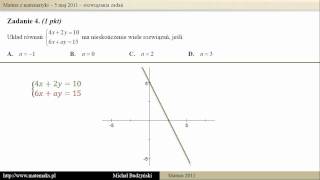 Matura z matematyki  5 maj 2011  zadanie 4 [upl. by Elleuqram]