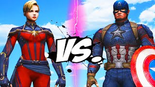 CAPTAIN MARVEL VS CAPTAIN AMERICA  EPIC BATTLE [upl. by Nedda]