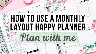 How to Use a Monthly Layout Happy Planner Tips amp Plan With Me  Decorative  Functional [upl. by Googins]