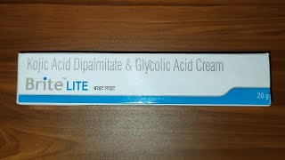 Brite Lite Cream Cream for Skin Lightening Acne and Wrinkles  Review in Hindi [upl. by Dorothy]