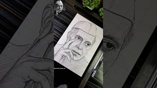 Pandit Jawaharlal Nehru Drawing Outline ✍️❤️‍🩹🇮🇳 shorts jawaharlalnehru drawing sketch [upl. by Esoj90]