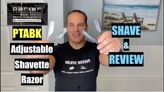 Parker PTABK Adjustable Shavette Razor Shave amp Review [upl. by Neff]