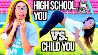 High School You Vs Child You  MyLifeAsEva [upl. by Nelubez]