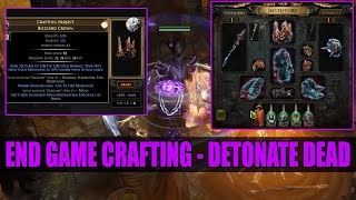 PoE 323 How to Craft End Game Detonate Dead Gear  Double Elevated Blizzard Crown [upl. by Eahsan738]