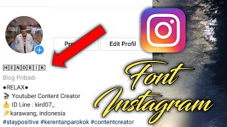 cara membuat bio instagram menarik dan keren  TUTORIAL [upl. by Cyma276]