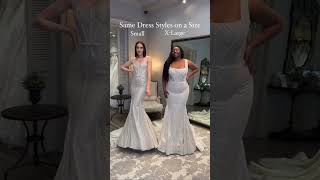 Same BERTA Wedding Dress on Different Sizes [upl. by Hakon985]